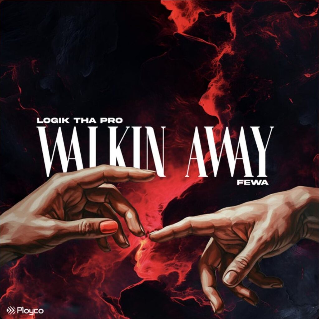 Walkin Away cover: two hands reaching toward each other over red smoke
